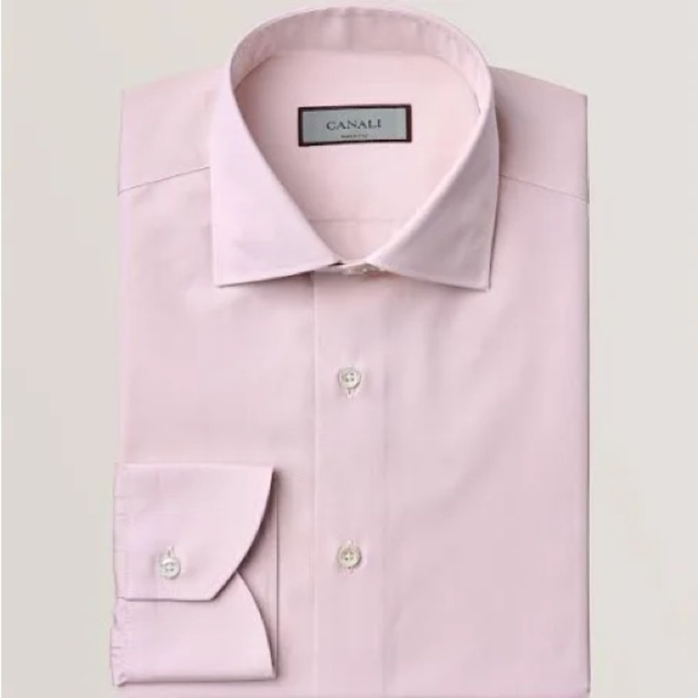 Canali Men's Light Pink Dress Shirt